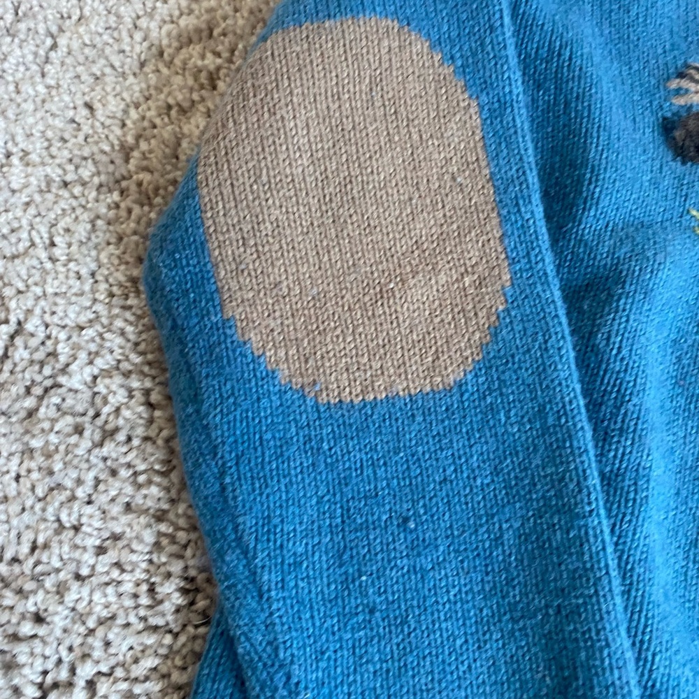 Blue and Tan Porcupine Janie and Jack Children Sweater Size 6 - Picture 4 of 7